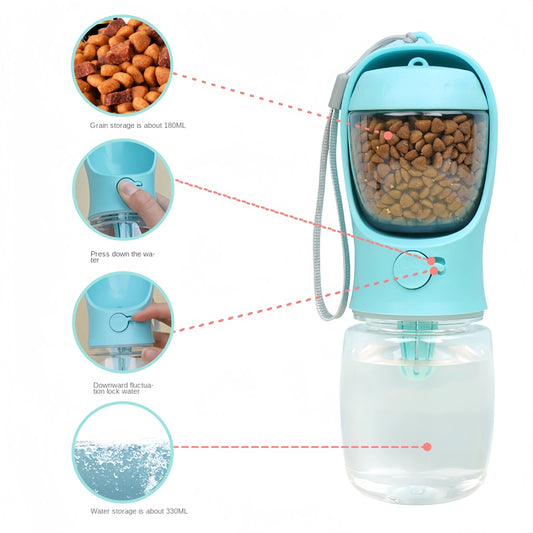 Portable Dog Food and Water Container